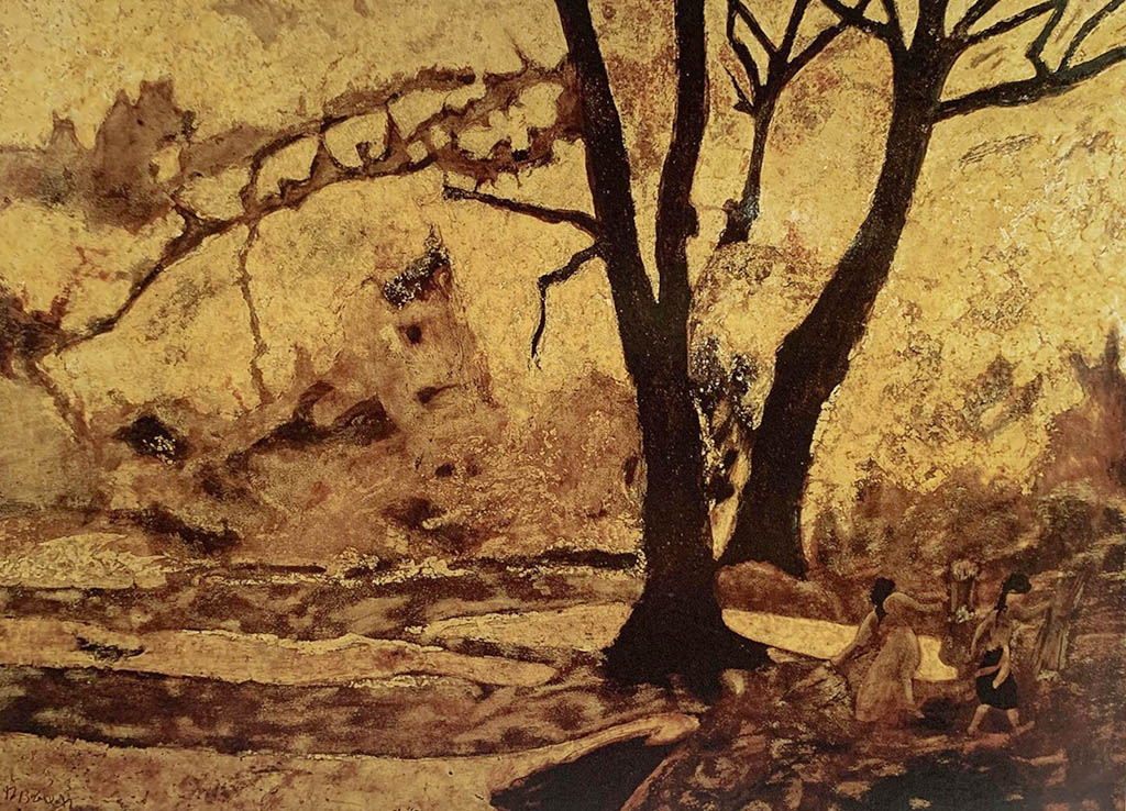 Chiều vàng (1962), Sơn mài, 60 x 90 cm, Dương Bích Liên