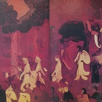 Hội chùa (1939), Sơn mài, 100.5 x 200 cm, Lê Quốc Lộc