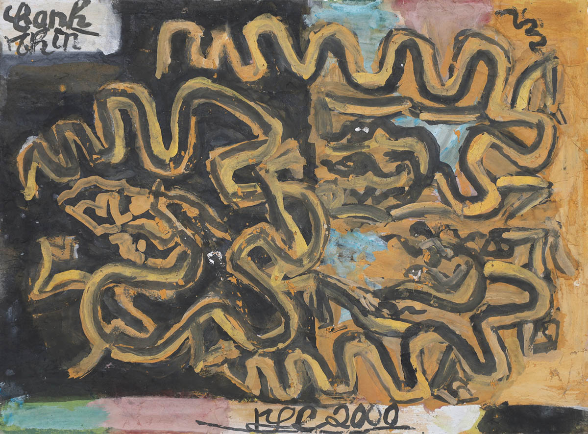 Canh thìn (2000), Bột màu/Màu nước, 42 x 30 cm, Nguyễn Tư Nghiêm