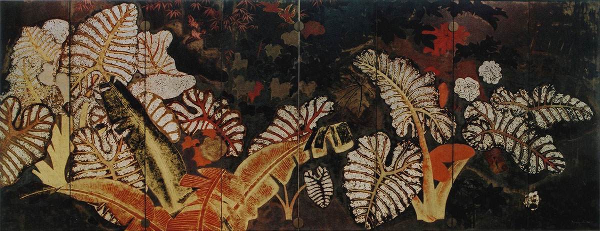 Phong cảnh "Dọc mùng" (1939), Sơn mài, 159 x 400 cm, Nguyễn Gia Trí