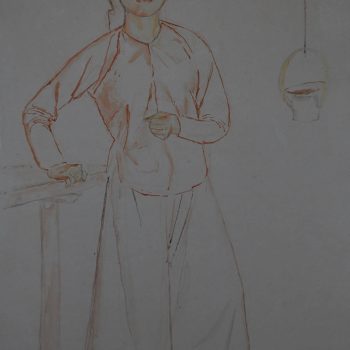 Thiếu nữ dân tộc đứng (1954), Màu nước, Tô Ngọc Vân