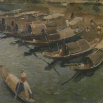 Thuyền trên sông Hương (1935), Sơn dầu, 50 x 65 cm, Tô Ngọc Vân